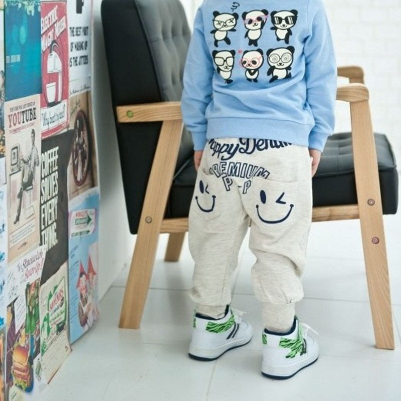 Kids Sports Trousers Cotton Pants Boys Girls Casual Pants 2 Colors