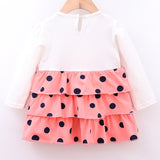 Baby Girls Autumn Dot Pattern Pageant Flower Sundress 0-4Years