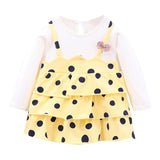 Baby Girls Autumn Dot Pattern Pageant Flower Sundress 0-4Years