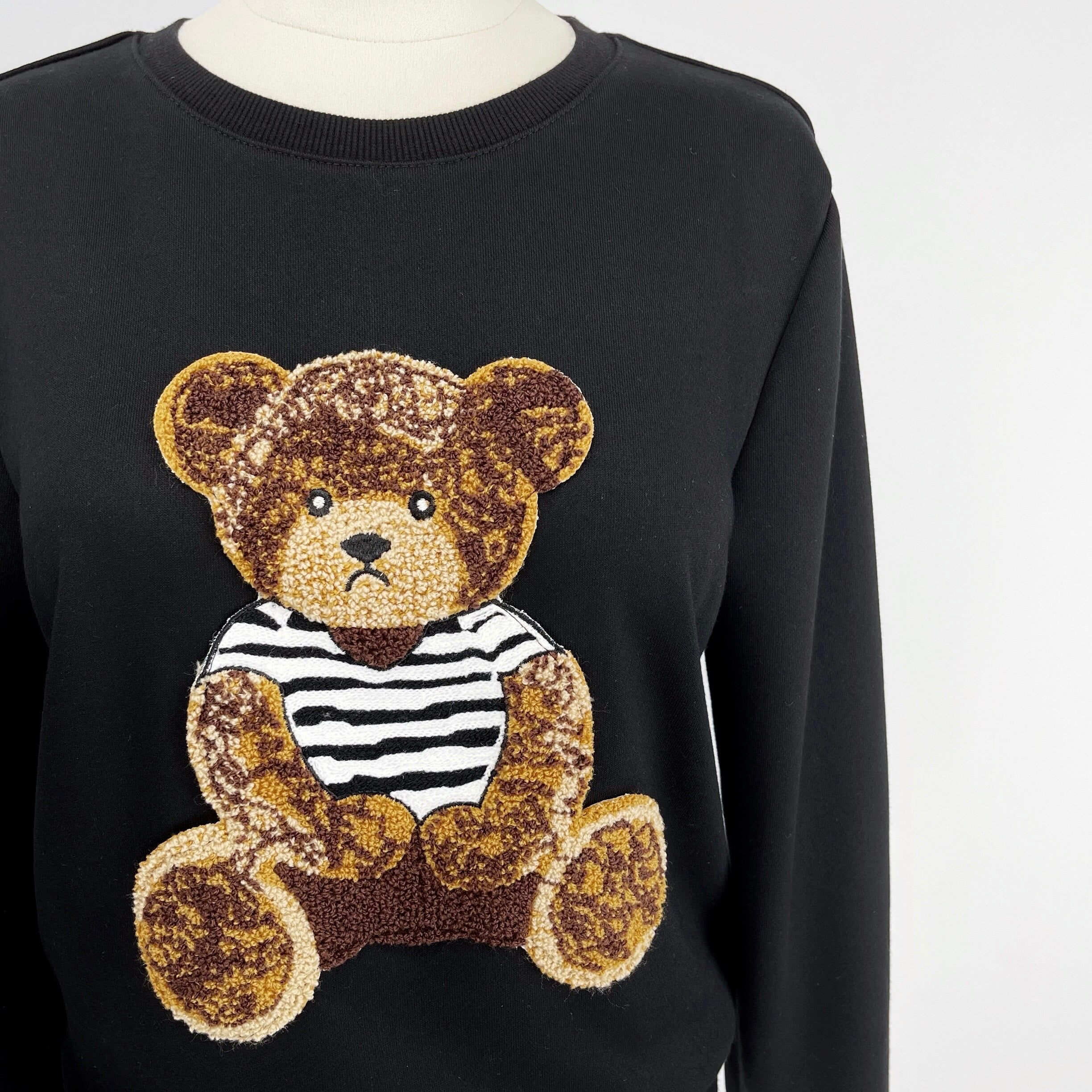 Family Matching Bear Embroidery Sweatshirt Pullover