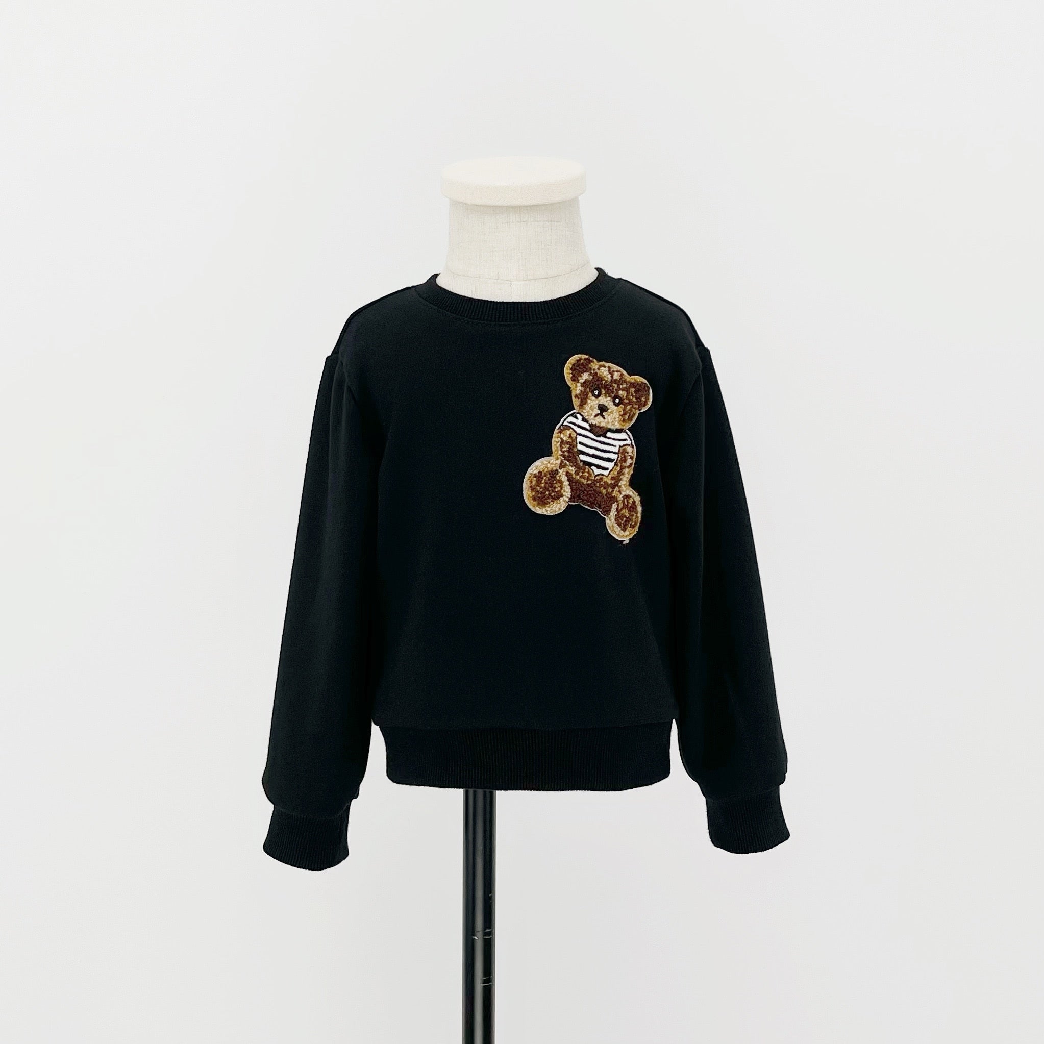 Family Matching Bear Embroidery Sweatshirt Pullover