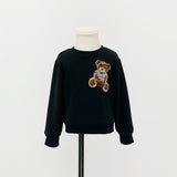 Family Matching Bear Embroidery Sweatshirt Pullover