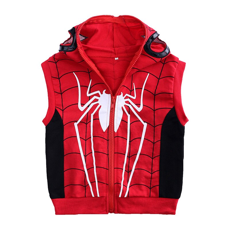 Kid Baby Boys Cartoon Spiderman Long Sleeve Hooded 3 Pcs Sets