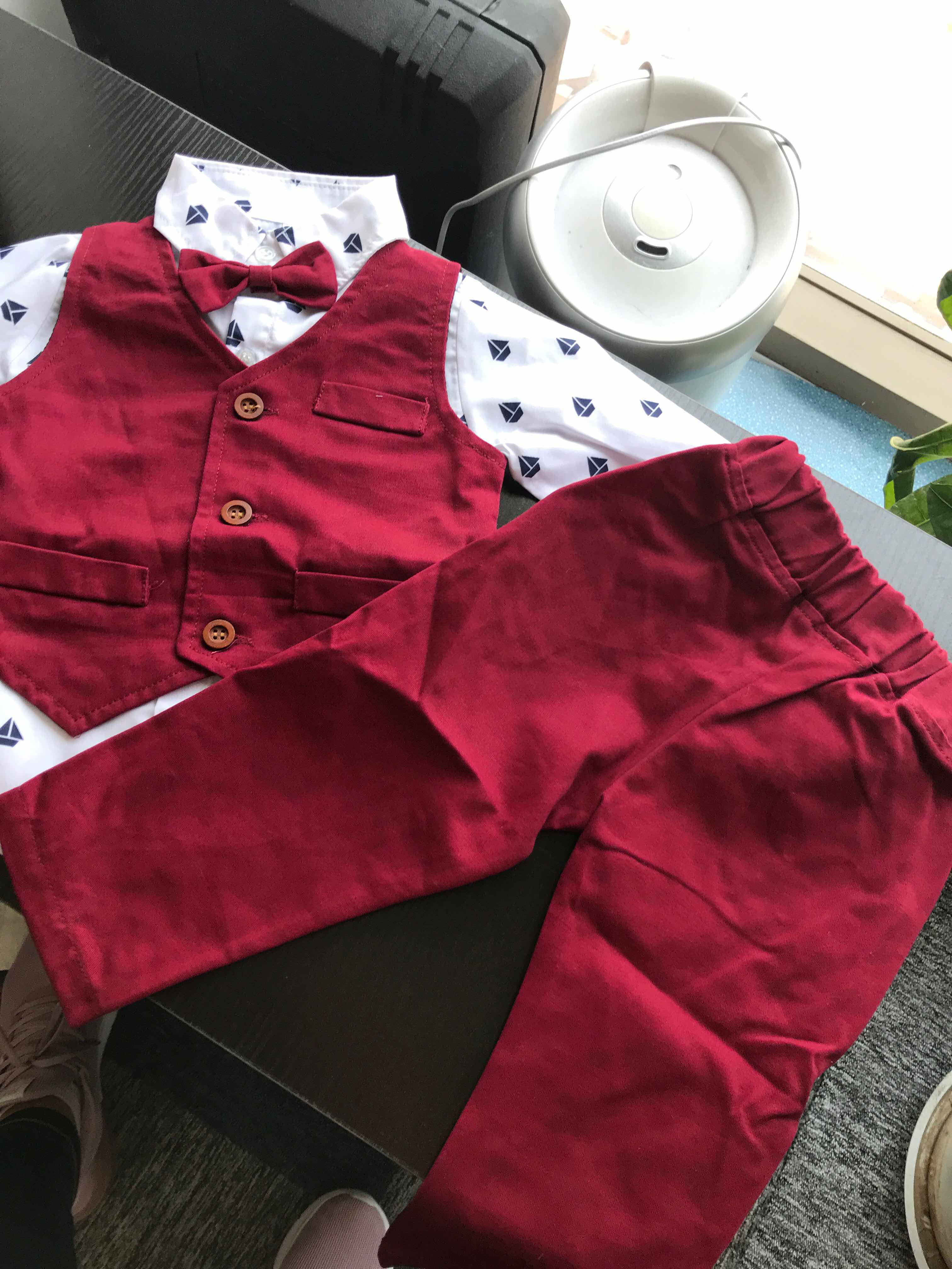Kid Boy Formal Suit Boy Vest Set  4 Pcs