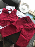 Kid Boy Formal Suit Boy Vest Set  4 Pcs