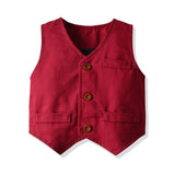 Kid Boy Formal Suit Boy Vest Set  4 Pcs