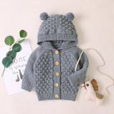 Baby Boy Girls Autumn Knitted Sweater Warm Soft Coats Outerwear
