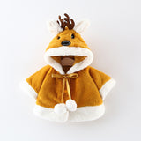 Kids Girl Christmas Coats Hooded Thickening Cloak Loose Coat