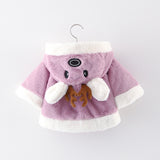 Kids Girl Christmas Coats Hooded Thickening Cloak Loose Coat