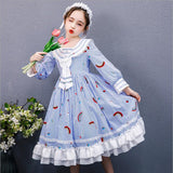 Kids Rainbow Dress Fall Tutu Lolita Stripe Fashion Princess Dresses 5-12 Years