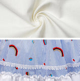 Kids Rainbow Dress Fall Tutu Lolita Stripe Fashion Princess Dresses 5-12 Years