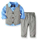 Kids Boy Formal Suits Party Birthday Gentleman 4 Pcs Set