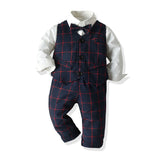 Kids Boys Formal Suits Gentleman Outfits 3Pcs Set