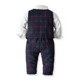 Kids Boys Formal Suits Gentleman Outfits 3Pcs Set
