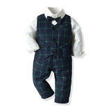 Kids Boys Formal Suits Gentleman Outfits 3Pcs Set