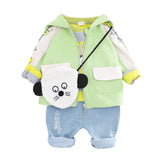 Kids Clothes  Boys and Girls Suits Long Sleeve Korean Style 3 Pcs Set 0-4 Years
