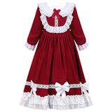 Girls  Kids Party Lolita Princess Elegant Christmas Dress 5-12 Years
