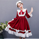 Girls  Kids Party Lolita Princess Elegant Christmas Dress 5-12 Years