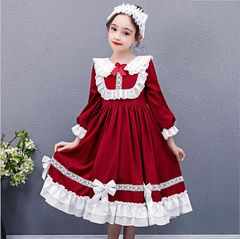 Girls  Kids Party Lolita Princess Elegant Christmas Dress 5-12 Years
