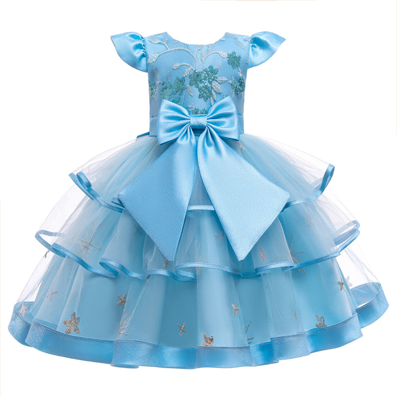Kids Girl Princess Communion  Cake Tutu Flower Party Wedding Formal Dress