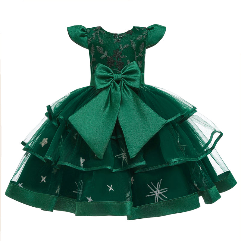Kids Girl Princess Communion  Cake Tutu Flower Party Wedding Formal Dress