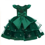 Kids Girl Princess Communion  Cake Tutu Flower Party Wedding Formal Dress