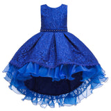 Kids Girl Cake Tutu Flower Dress Lace Party Wedding Formal Dress 3-12Y - honeylives