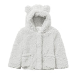 Kids Jacket Winter Warm Fleece Hooded Teddy Bear Coat Outerwear