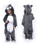 Cartoon Animals Pajama Boys Girls Flannel Soft Halloween Sleepwear