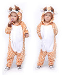 Cartoon Animals Pajama Boys Girls Flannel Soft Halloween Sleepwear
