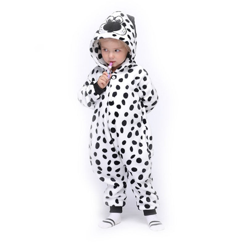 Cartoon Animals Pajama Boys Girls Flannel Soft Halloween Sleepwear