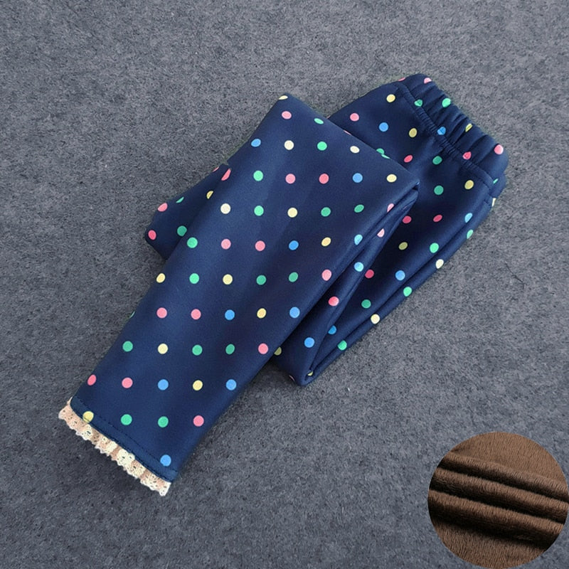 Kids  Girls Thicken Leggings Autumn Winter Trousers Pants