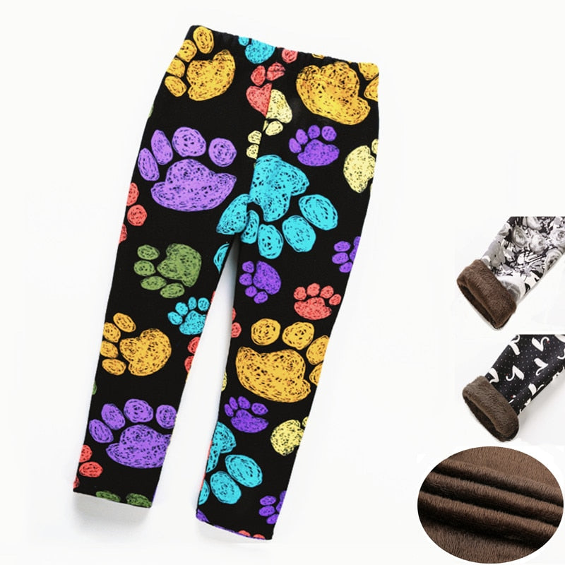 Kids  Girls Thicken Leggings Autumn Winter Trousers Pants
