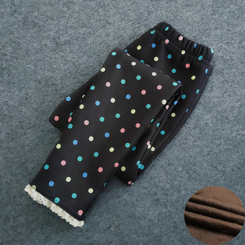 Kids  Girls Thicken Leggings Autumn Winter Trousers Pants