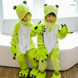 Kids Boy Girl One-piece Pajamas Winter Warm Flannel Dinosaur Pajamas 2-12 Years