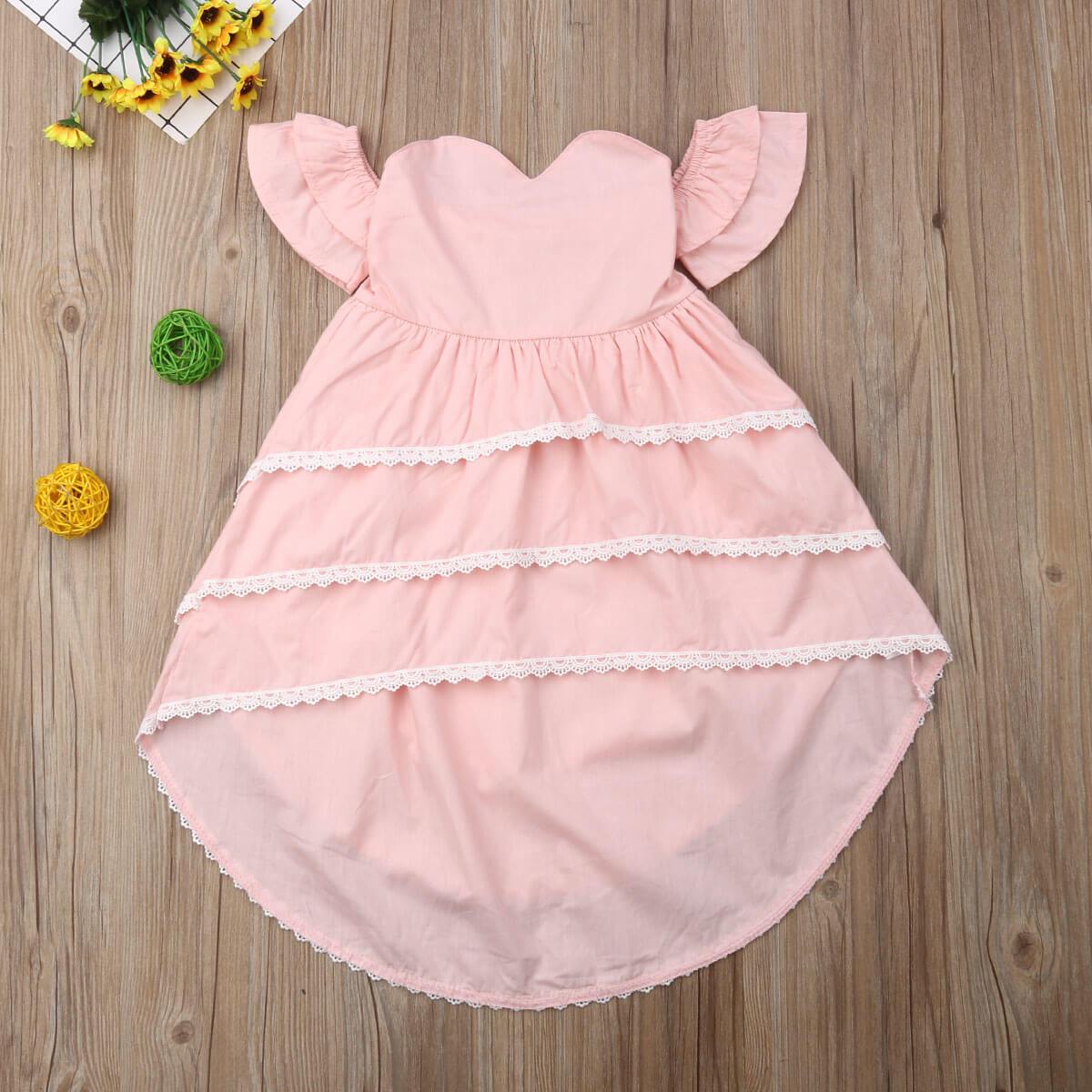 Baby Girl Ruffle Princess Party Pageant Flower Dresses