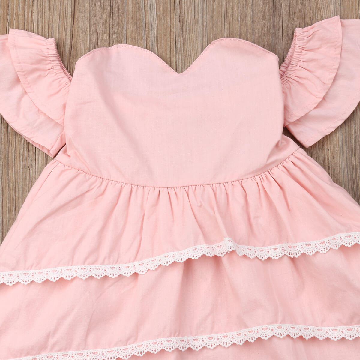 Baby Girl Ruffle Princess Party Pageant Flower Dresses