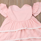 Baby Girl Ruffle Princess Party Pageant Flower Dresses