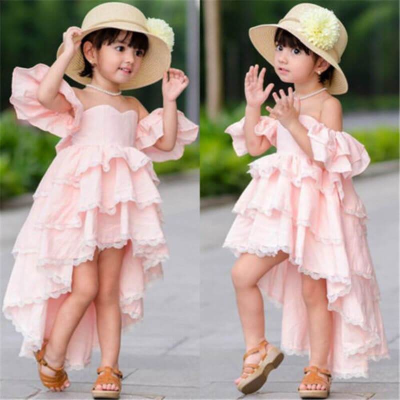 Baby Girl Ruffle Princess Party Pageant Flower Dresses