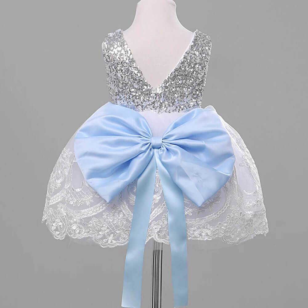 Girls Lace Flower Wedding Pageant Formal Sequin Dresses 1-10T