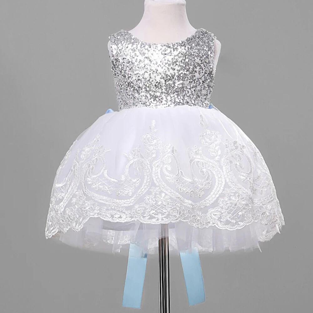 Girls Lace Flower Wedding Pageant Formal Sequin Dresses 1-10T