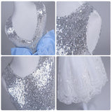 Girls Lace Flower Wedding Pageant Formal Sequin Dresses 1-10T