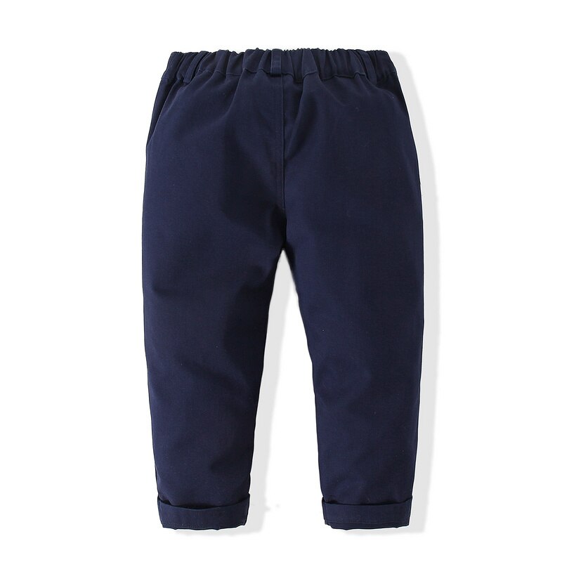 Kid Baby Boy Suit Fashion Vest Stitching Long-Sleeved Sets 2 Pcs