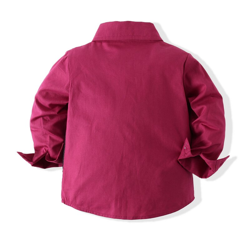 Kid Baby Boy Suit Fashion Vest Stitching Long-Sleeved Sets 2 Pcs