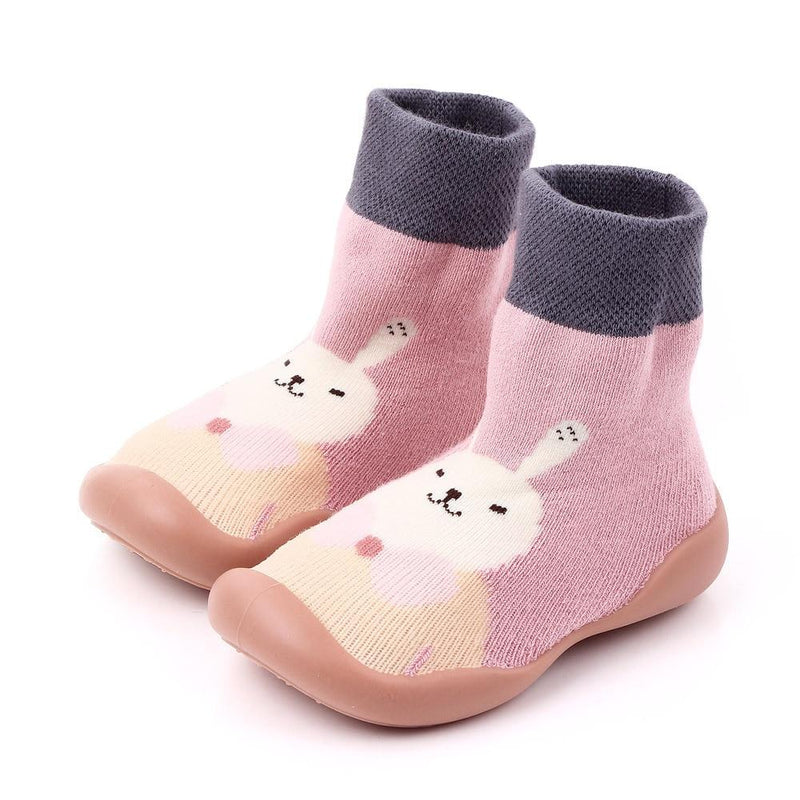 Kid Baby Girl Toddler First Walker Knit Booties Unisex Baby Shoes Soft Rubber