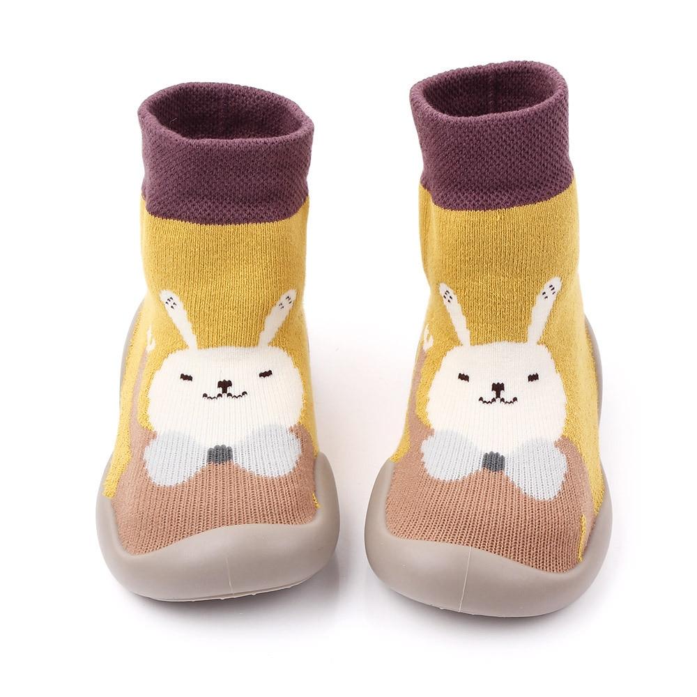 Kid Baby Girl Toddler First Walker Knit Booties Unisex Baby Shoes Soft Rubber