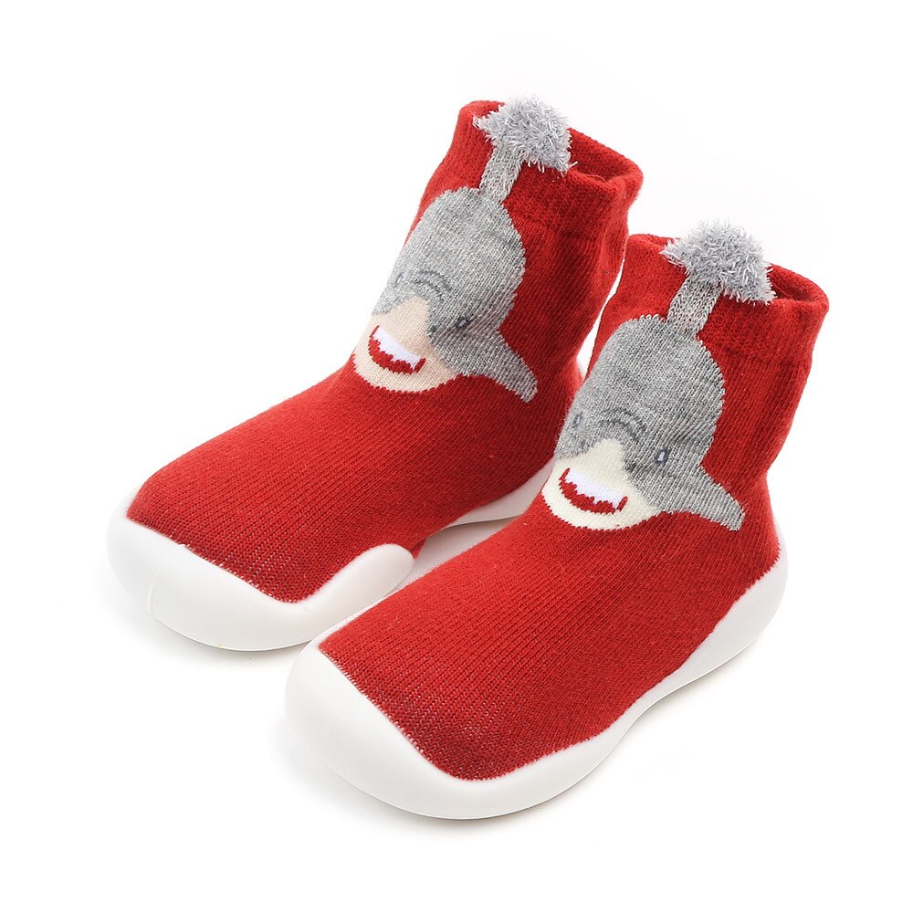 Baby Girl Toddler First Walker Knit Booties Unisex Baby Shoes Soft Rubber