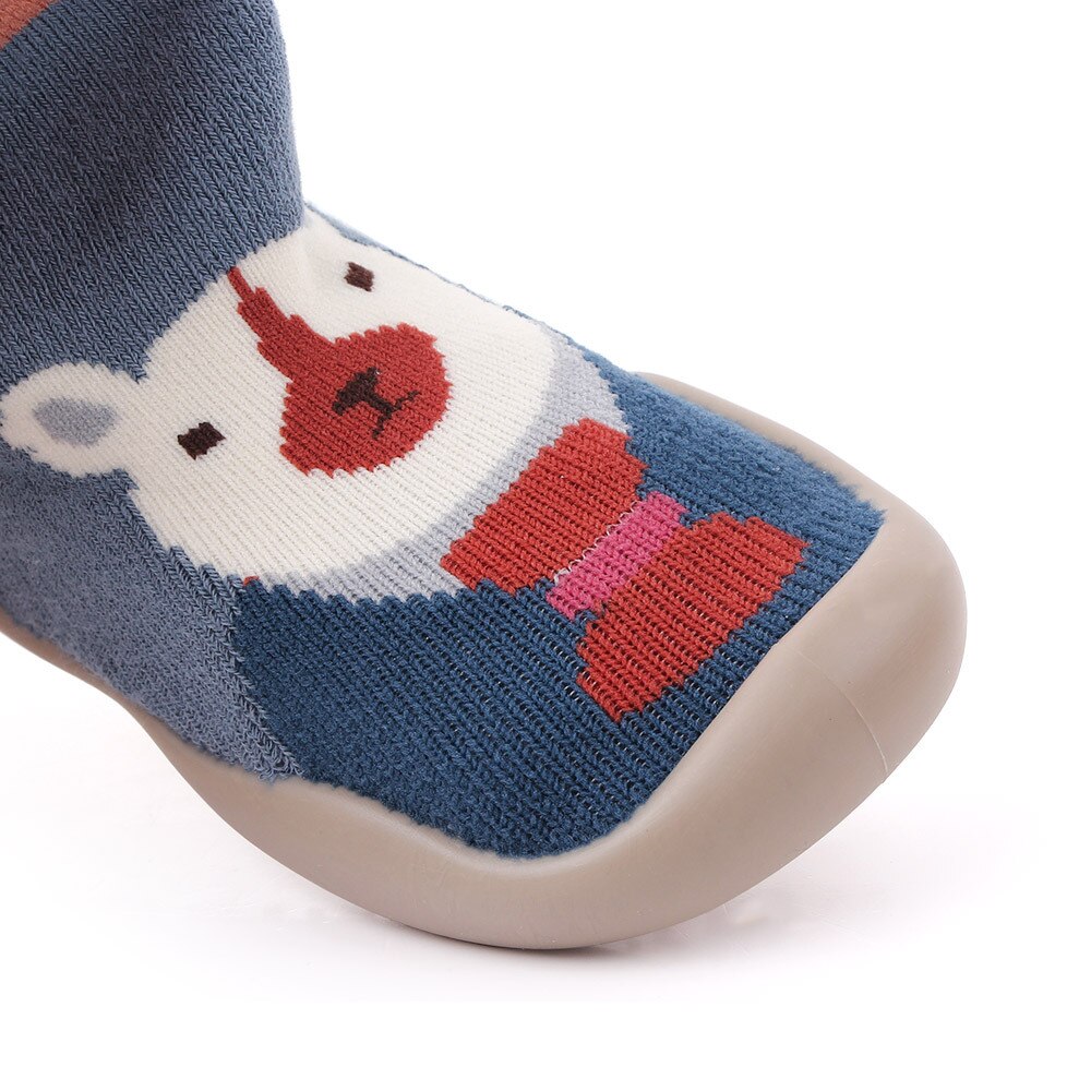 Baby Girl Toddler First Walker Knit Booties Unisex Baby Shoes Soft Rubber