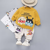 Boy Letter Sweater Autumn Cotton Anpanman 2 Pcs Suits