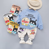 Boy Letter Sweater Autumn Cotton Anpanman 2 Pcs Suits